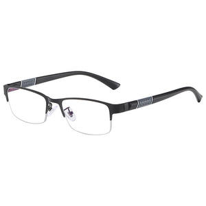 
Can be matched with myopia glasses for men's business half-frame color change degree eye anti-blue flat glasses frame trendy women