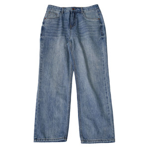 
Zhan Dashuai American high-end retro light blue jeans men's straight loose high street versatile wide leg trousers trendy