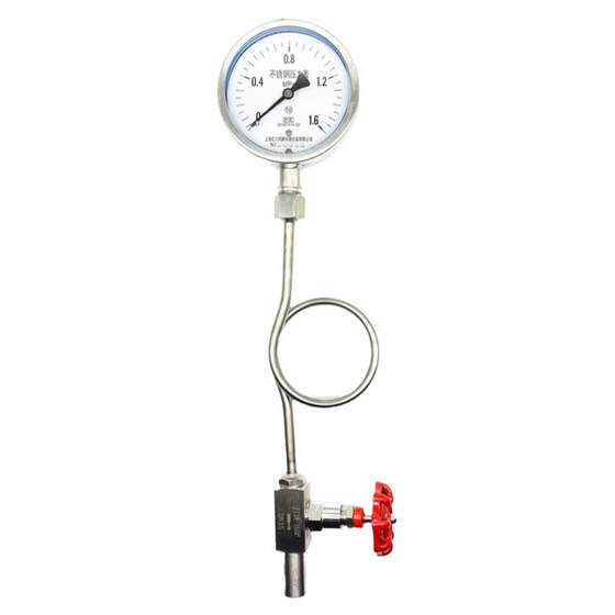 Pressure gauge Complete set of installation accessories Stainless steel buffer pipe bend Needle valve Ball valve Buffer pipe base
