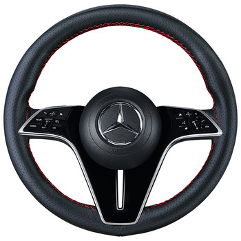 Car steering wheel cover genuine leather hand sewing universal handle cover
