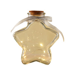 glass wishing bottle star bottle star