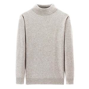 
Ordos Half Turtle Collar 100% Pure Wool Sweater Men's Warm Solid Color Sweater Knitted Cashmere Bottoming Sweater