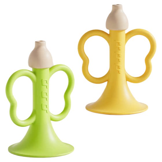 Small trumpet children's toys baby can blow or bite whistle silicone instrument for babies over 6 months old