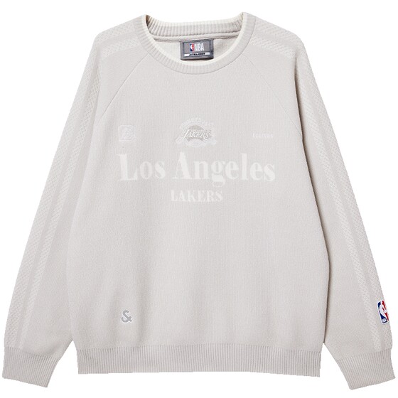 
Jack Jones NBA joint Lakers 2025 new men's winter sweater knitted sweater solid color top