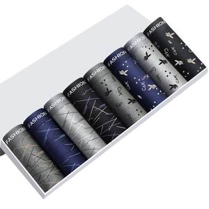 
8 pairs of antibacterial men's underwear men's boxer pants youth fashion sports breathable boy boxer shorts head
