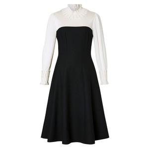 
La Koradior La Koradior shopping mall style new high-waist French beaded temperament dress