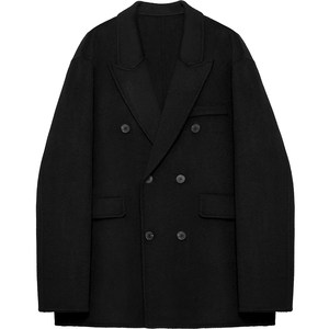 
[PEICHUAN] Old money style wool double-sided woolen coat men's casual blazer double-breasted woolen coat