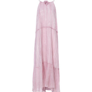 
Since then, French pink dress halter neck long skirt high-end skirt seaside vacation suspender skirt women summer