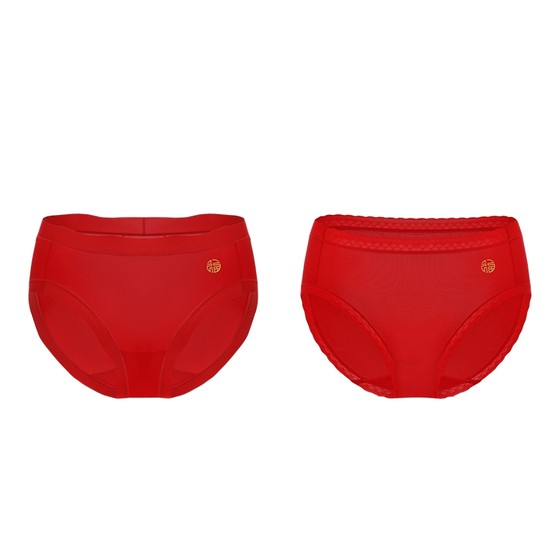 Cotton Era Red Underwear Year of the Horse Zodiac Year Men's and Women's Underwear Underwear Couple Style Pure Cotton Wedding New Year