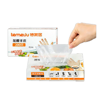 Disposable gloves for thickened food contact