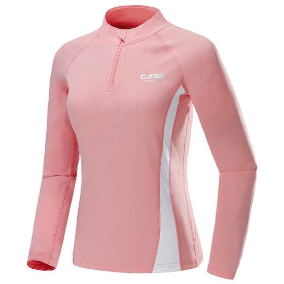 
Camel Sports Quick-drying T-shirt Men's Autumn New Sun Protection Training Clothing Fitness Running Stand-up Collar Long-Sleeved Top