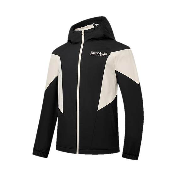 
Jordan anti-splashing anti-static plus velvet windproof windbreaker for boys loose hooded 2025 winter new style shopping mall same style