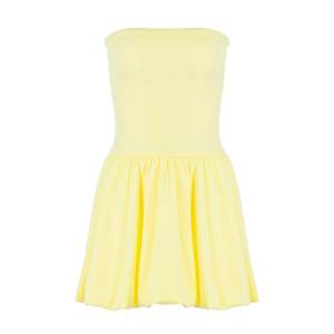 
European and American style sexy one-length strapless dress for women with spliced ​​high waist stretchy slim slim slim short skirt