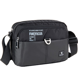 Hong Kong 3T cross -body bag men's and women's multi -compartment waterproof nylon Oxford cloth Korean version of fashionable shoulder middle -aged bag