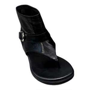
European Station 2026 Summer New Fashion Sandals Women's European Genuine Leather Wedge Heightened Flip-Toe Fashion Sandals