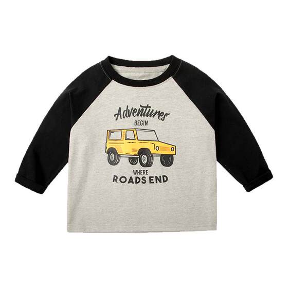 Dudujia boys' long-sleeved T-shirt spring baby spring clothing children's tops t children's clothing girls' clothing boy's bottoming shirt