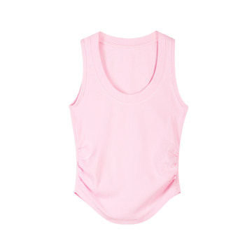 Chenmi Fan white suspender vest for women wearing new summer slim fit knitted sleeveless short top
