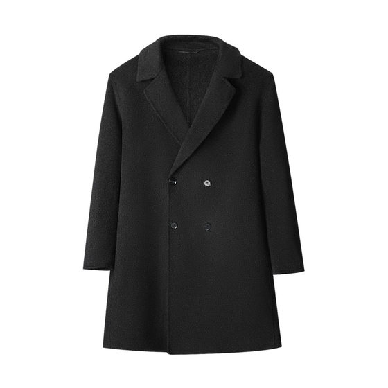 
HLA/Hailanzhi mid-length pure wool coat 25 new winter wear warm thickened windbreaker woolen coat for men