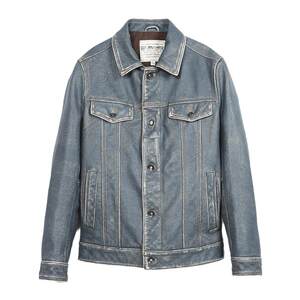 
MCS men's clothing originated from Marlboro spring and autumn men's genuine leather jacket American retro trendy cowhide leather jacket men