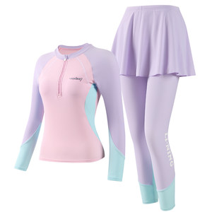 
Li Ning children's swimsuit girls diving mother's suit 2026 new warm long-sleeved trousers split for middle and older children junior high school students