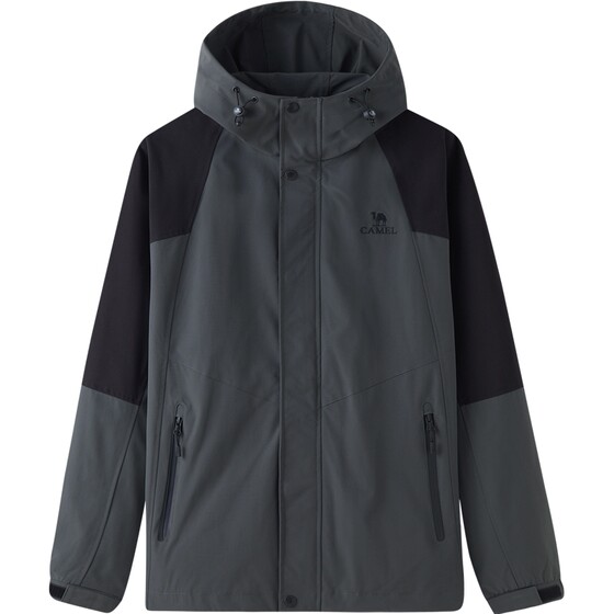 
Camel Mountain and Sea Jacket Men's Autumn and Winter Workwear Outdoor Hard Shell Mountaineering Wear Water-Repellent Travel Wear for Women
