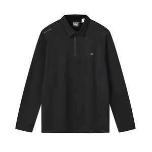 
FILA official men's knitted long-sleeved POLO shirt 2026 spring new casual simple basic top