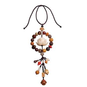 
Bodhi Lotus Xiangyun Car Pendant 2026 Bell Car Cinnabar Pendant Men's Rearview Mirror New Pendant