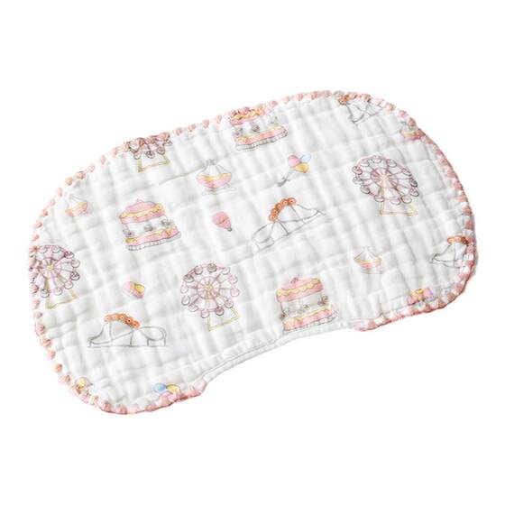 October crystal newborn baby pillowcases, cloud shaped pillows, baby gauze flat pillows, anti spitting milk, sweat absorption, breathable pure cotton