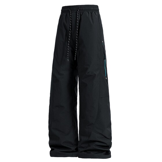 
Men's ski pants warm duck down down pants men's thickened winter 2026 new black sports pants assault pants