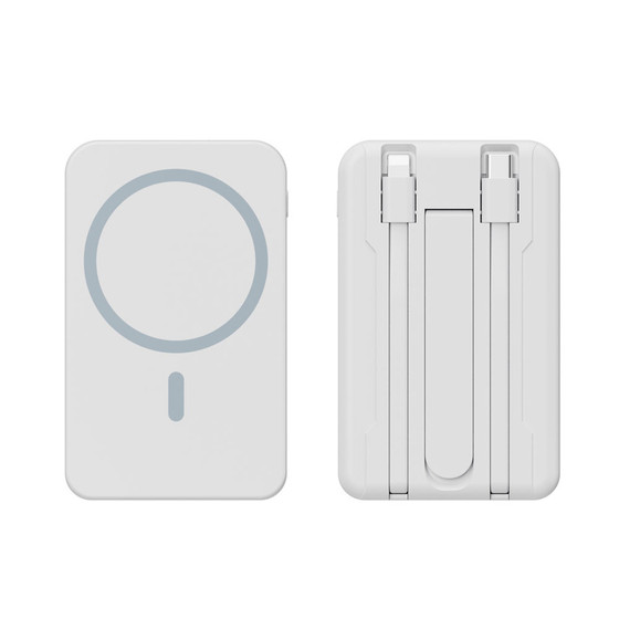 
Magnetic wireless power bank with built-in cable for fast charging, suitable for iPhone 16 promax and Apple 17/15/14 3