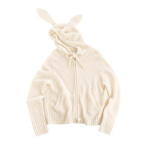 
Zhao Lusi's same style lazy style knitted sweater hooded sweater for women, Korean style versatile cardigan skirt suit