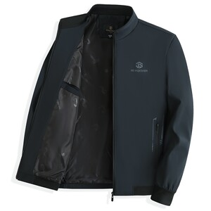 
Dad stand collar jacket spring and autumn middle-aged men's business casual jacket middle-aged and elderly grandpa autumn tops