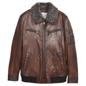 
MCS men's clothing originates from Marlboro American retro casual fur collar loose version sheepskin leather jacket