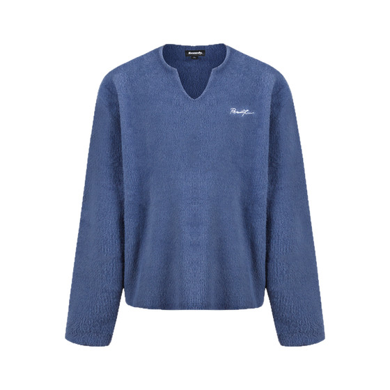 
Remedy trendy brand loose V-neck sweater for men and women in autumn American casual lazy style couple sweater jacket