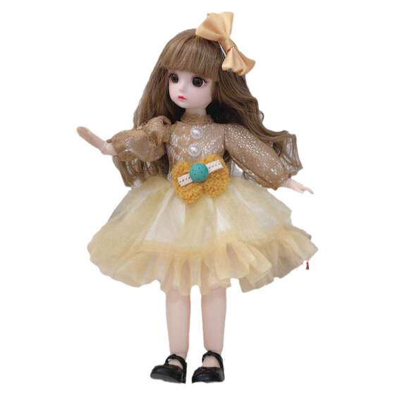 Cute Baby 30cm Barbie Doll Little Princess Set 3D Eye 22 Joint BJD6 Point Internet Red Girl Toy Children