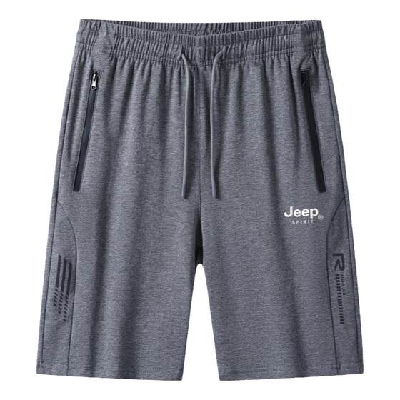 
Jeep jeep pure cotton sports shorts men's summer outdoor wear large size plus fat plus size jogging casual five-point pants men