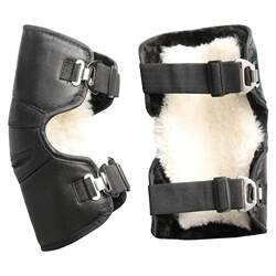 Genuine leather wool windshield men's and women's thickened electric vehicle knee pads