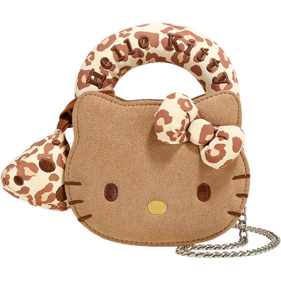 
Children's gift TOUTOU hellokitty Sanrio Hello Kitty leopard print handbag cute gift for girlfriend