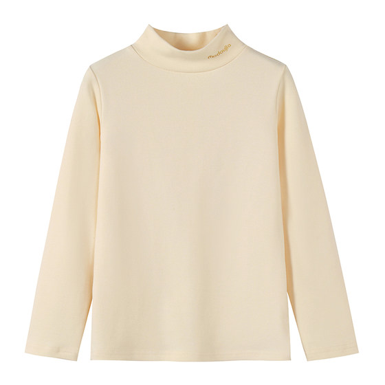 
Children's half turtleneck bottoming shirt for boys in spring and autumn, baby inner wear, pure cotton top, autumn and winter style, girls' long-sleeved T-shirt