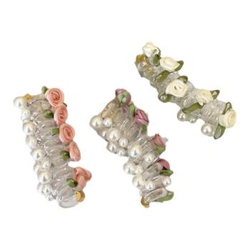 Rose Pearl Telephone Line Hair Circle Flower Hair Braiding Artifact
