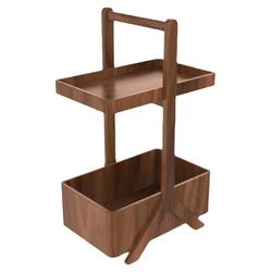 New Chinese Style Black Walnut Suitcase Side Table Storage Rack Balcony Living Room Small Space Mobile Portable Storage Rack