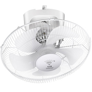 Diamond brand suctioning fan Household remote control ceiling top fan school dormitory project light sound shaking head suction top electric fan
