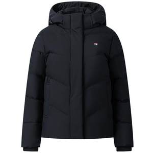 
FILA Official Women's Down Jacket 2025 Winter New Basic Simple Casual Warm Hooded Jacket