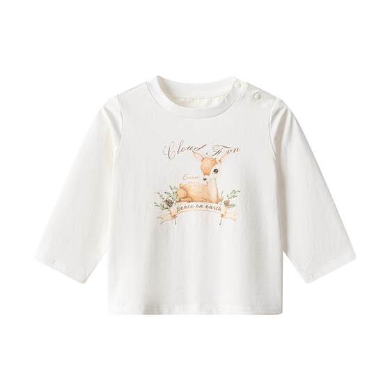 
Manxi Children's Spring New Style Cotton Antibacterial Printed T-shirt Long Sleeve Base Outdoor Top Children's Clothing