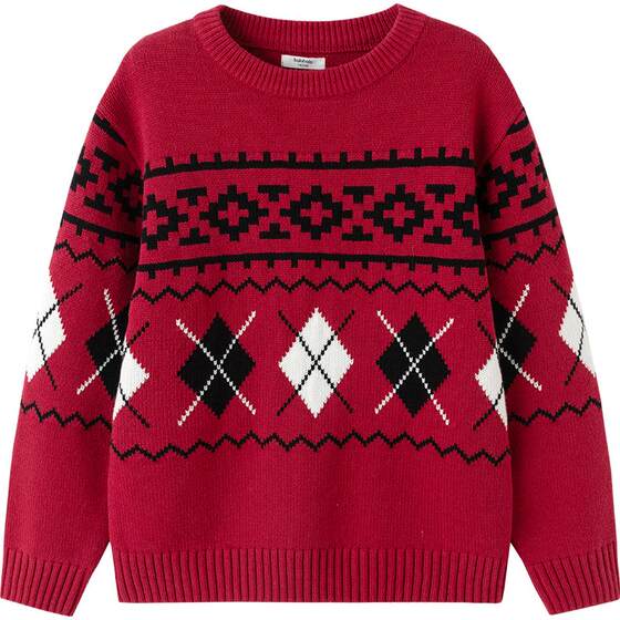 
Balabala boys' sweaters, medium and large children's sweaters, autumn and winter new children's pullover bottoming shirts, baby tops