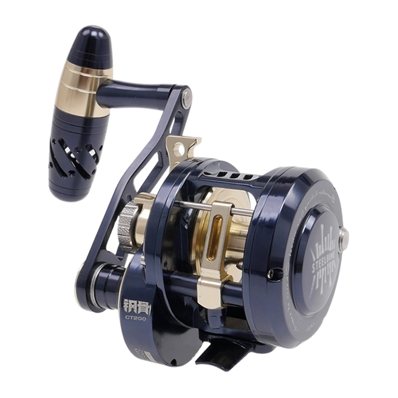 海釣用全金屬鼓輪引路人CT200 高強度鐵板輪大物釣用魚線輪14軸耐久魚線輪