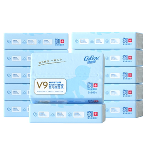 Kexinrou V9 baby tissue soft moisturizing soft tissue baby hand and mouth special cloud soft towel 100 pump * 12 pack
