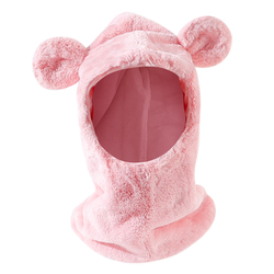 Children's Hat Winter Warm Plush Cute Versatile Outdoor Cold-proof Ear Protection Neck Scarf All-in-one Hat For Boys And Girls