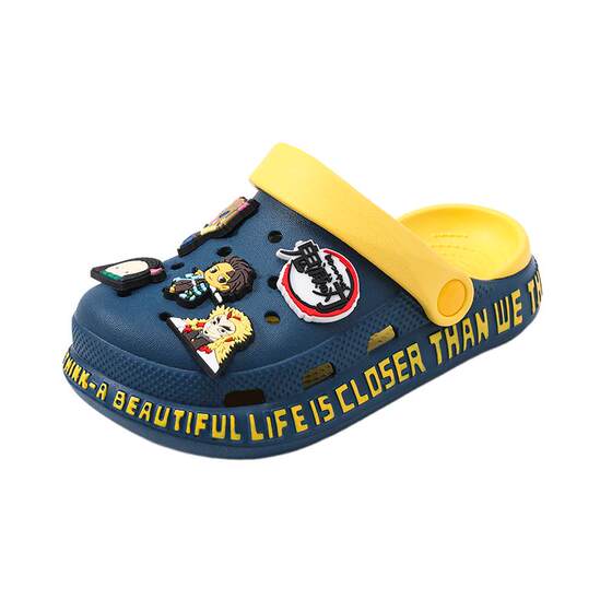 
Boys' hole shoes children's slippers summer new style demon slayer boy sandals baby big children's anti-slip soft sole sandals