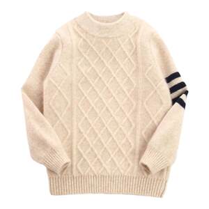 
Children's cashmere sweater thickened high-end pure cashmere boys sweater girls baby bottoming sweater Hongye Yuntai
